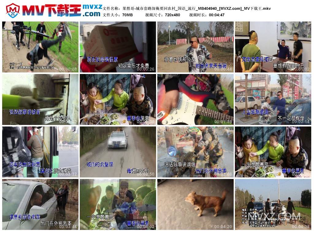 果然哥-城市套路深俺要回农村_国语_流行_MB404940